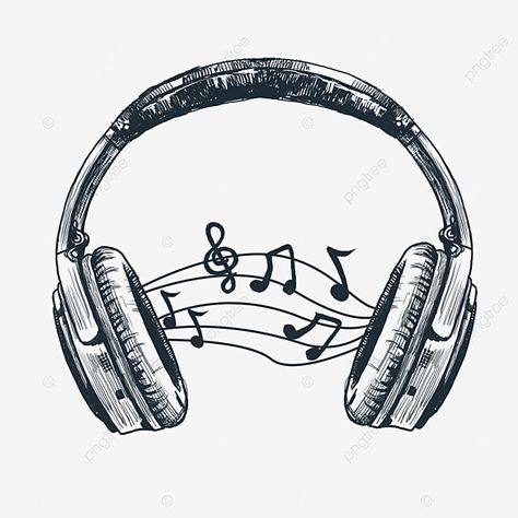 Collage, Headphones Art, Music Headphones, Music Design, Music Images, Music Art, Headphones Drawing, Music Backgrounds, Musica Arte