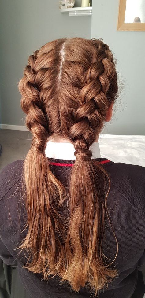 Prom, Plaited Ponytail, Braided Hairstyles, Ideas, Dutch Braid Ponytail, Dutch Braid Hairstyles, Braided Ponytail, 2 Ponytails Braided, Braids Into Ponytail