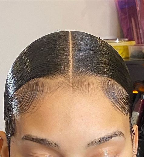 Cheap Great Virgin Human Wigs🔥 on Instagram: “Perfect middle part braided ponytail 😍❤️Edges on fleek💞 Is this your pony goals❓😄 Tag the source pls 🌹 . . #hairgoal #middlepart…” Plaited Ponytail, Ponytail Hairstyles, Slicked Back Ponytail, Sleek Braided Ponytail, Sleek Ponytail, Slick Ponytail, Edges Hair, Natural Hair Styles Easy, Ponytail Styles