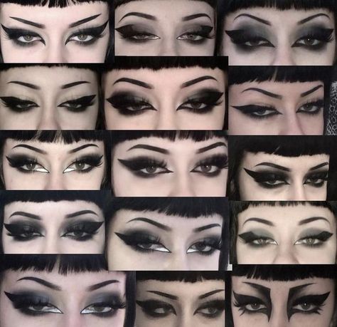 Eyeliner, Gothic Make Up, Punk, Emo Style, Goth Makeup, Maquillaje De Ojos, Goth Eye Makeup, Goth Eyebrows, Maquillaje