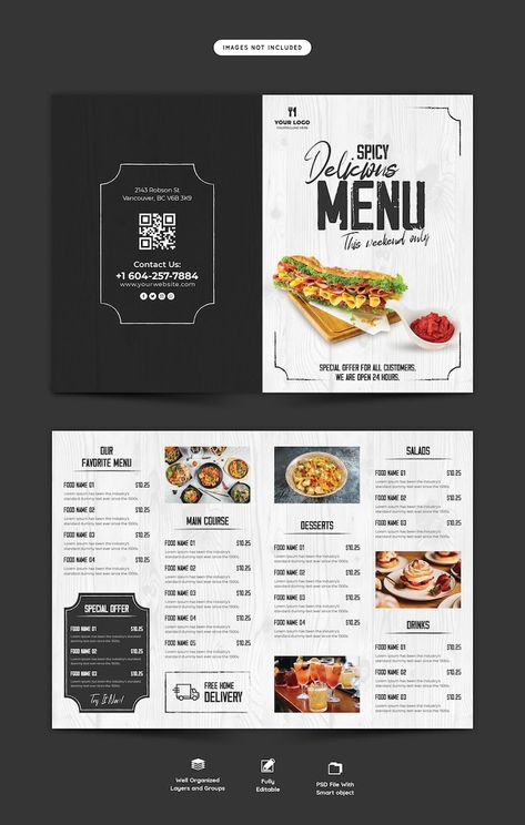 Menu Flyer, Menu Book, Restaurant Menu Card, Cafe Menu Design, Menu Design Ideas Templates, Menu Design Inspiration, Menu Template, Menu Card Design, Food Menu Design