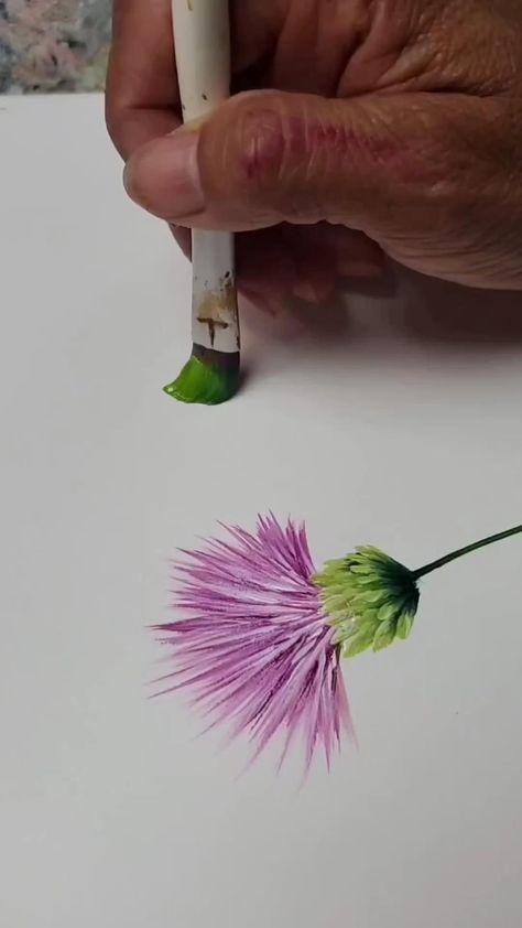 Painting Techniques, Painting Flowers Tutorial, Canvas Painting Tutorials, How To Draw Flowers, Watercolor Painting Techniques, Flow Painting, Drawing Flowers, Watercolor Flowers Tutorial, Acrylic Painting Tutorials