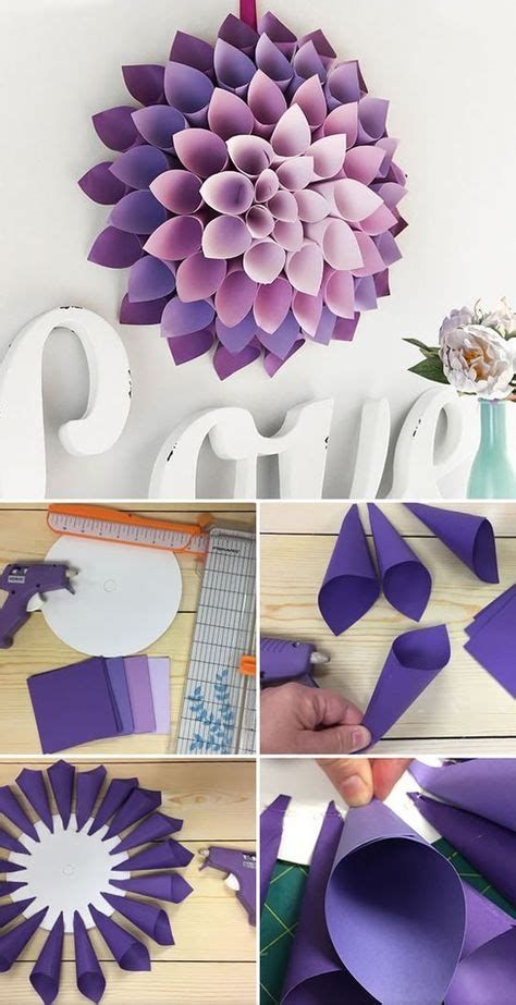 Diy, Floral, Paper Flowers, Origami, Paper Flowers Diy, Paper Flowers Craft, Handmade Flowers Paper, Paper Dahlia, Flower Diy Crafts