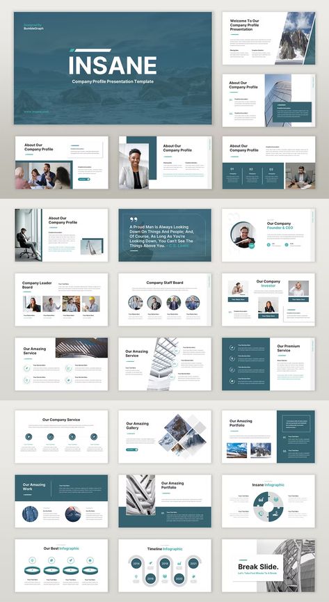 Company Profile Powerpoint Template. 27 Slides. Ideas, Design, Web Design, Profile, Profile Design, Dsd, Sph, Simple, Figma