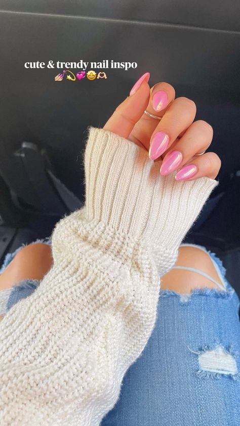 cute and trendy nail designs 🫶🏻 
 • all pic credits are mine 💞 Balayage, Pink, Pink Chrome Nails, Pink Crome Nails, Chrome Nails, Bright Pink Nails, Trendy Nails, Nails Inspiration, Pink Tip Nails