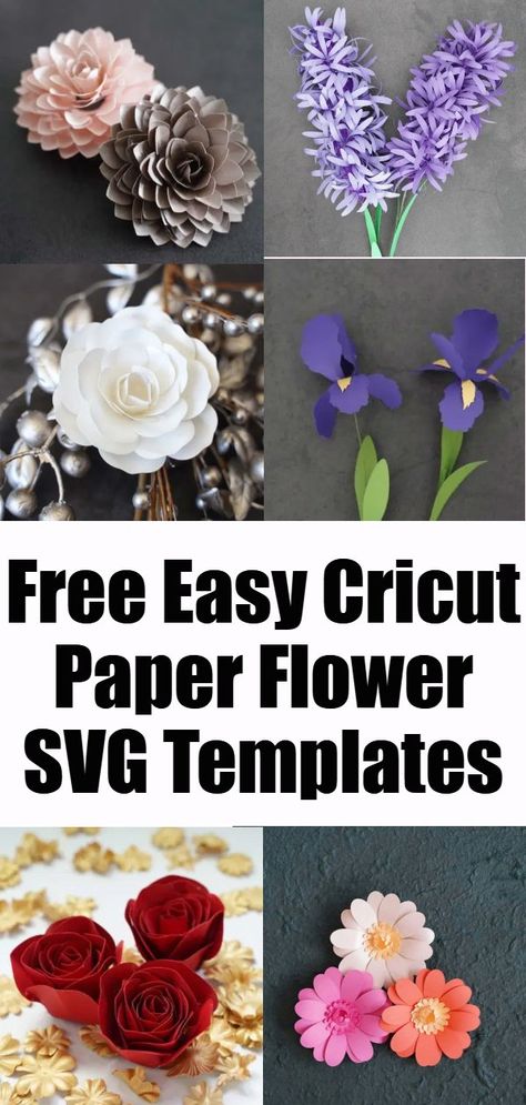 Paper Flowers, Origami, Free Paper Flower Templates, Handmade Paper, Paper Roses, Easy Paper Flowers, Flower Svg, Paper Flowers Diy, Paper Flowers Craft
