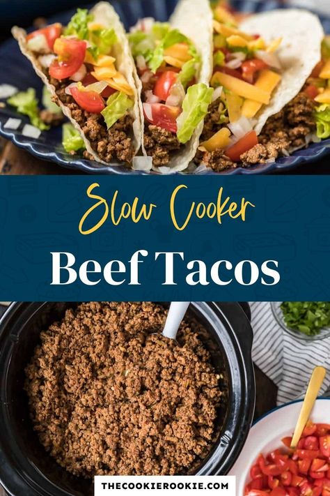 Parties, Camping, Slow Cooker, Ideas, Taco Meat In Crockpot, Crockpot Taco Meat, Crock Pot Tacos, Taco Meat Slow Cooker, Slow Cooker Tacos