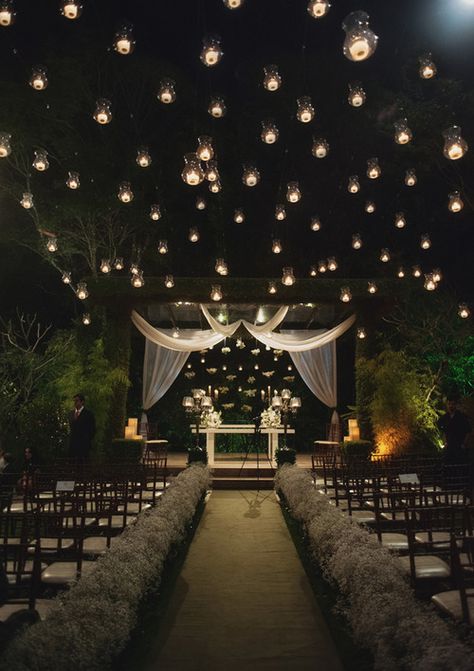 dark & romantic wedding outdoor setting - this would be sweet