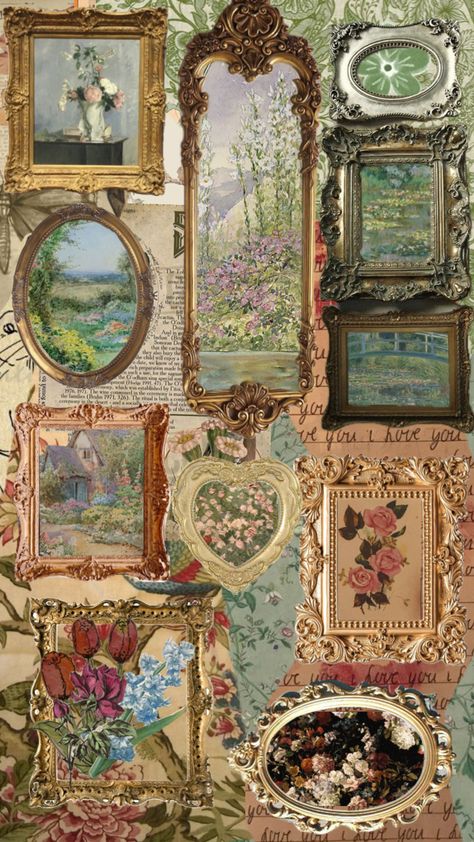 #vintage #frame #cottagecore #nature #vibes #wallpaper #movie #tv #music #aesthetic #flower #woods Vintage, Tela, Collage, Pastel, Ilustrasi, Cottagecore Art, Cottagecore Wallpaper, Kunst, Cottagecore Aesthetic Wallpaper