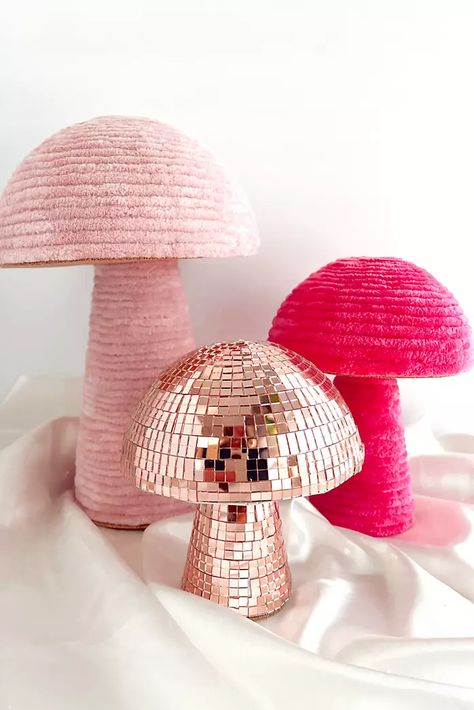 Home Décor, Diy, Vintage, Decoration, Pink, Boho, Mushroom Decor, Pink Decor, Pink Mushroom