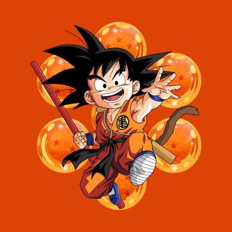 Kid Goku - Dragonball - T-Shirt | TeePublic