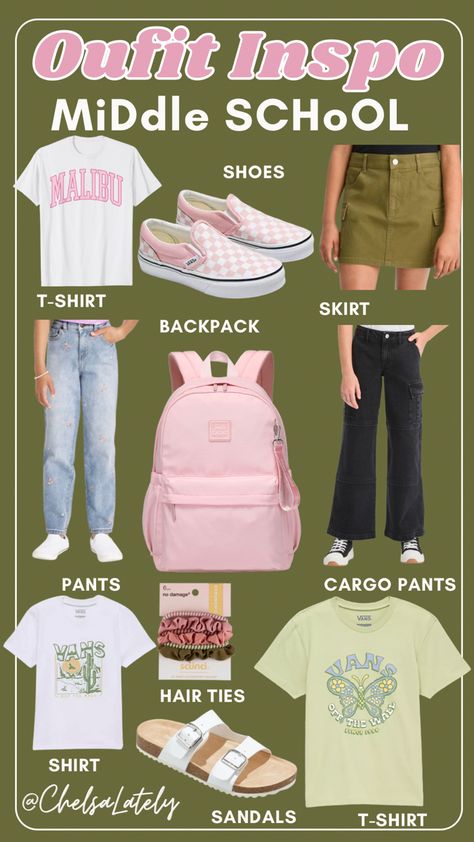 London, Vans, Cute School Outfits For Middle School, Preppy Outfits For School, School Outfits 7th Grade, Middle School Outfits 6th Girls, Middle School Outfits 7th Grade, School Outfits Middle School, Back To School Outfits