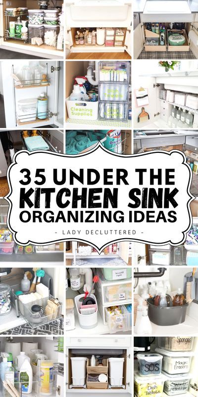 Organizing under kitchen sink