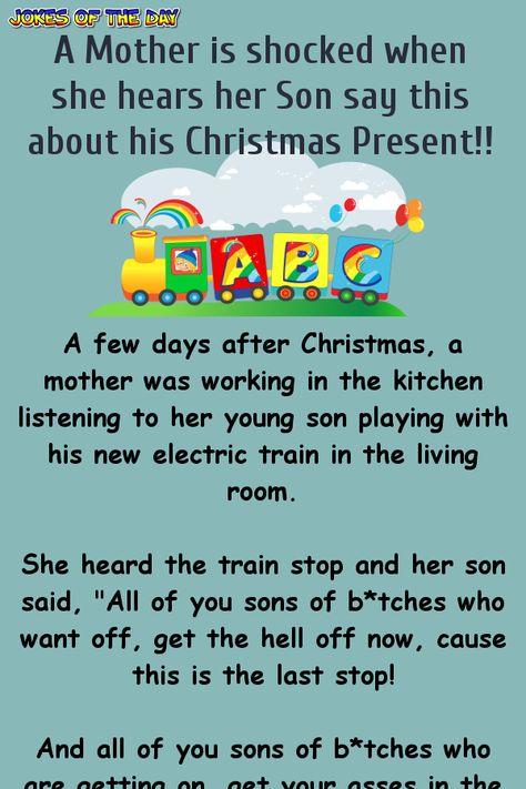 Funny Joke: How Christmas ended as a train-wreck for this Mother Funny Jokes, Christmas Jokes, Humour, Funny Stuff, Ideas, Dirty Christmas Jokes, Joke Of The Day, Dad Jokes, Adult Humor