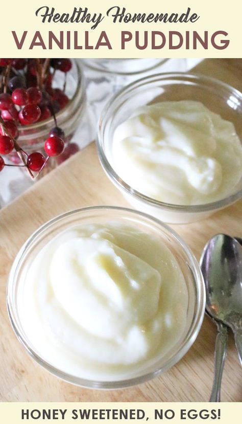 An easy homemade vanilla pudding recipe that you can make from scratch in just 15 minutes! This healthy vanilla pudding recipe is sweetened with honey and is perfect for paleo, gaps, and clean eating desserts! No Eggs, No Cornstarch. #Recipes #FromScratch #GAPS #Paleo #Dessert Paleo, Dairy Free, Pudding, Mousse, Patisserie, Desserts, Dessert, Paleo Pudding, Healthy Pudding Recipes
