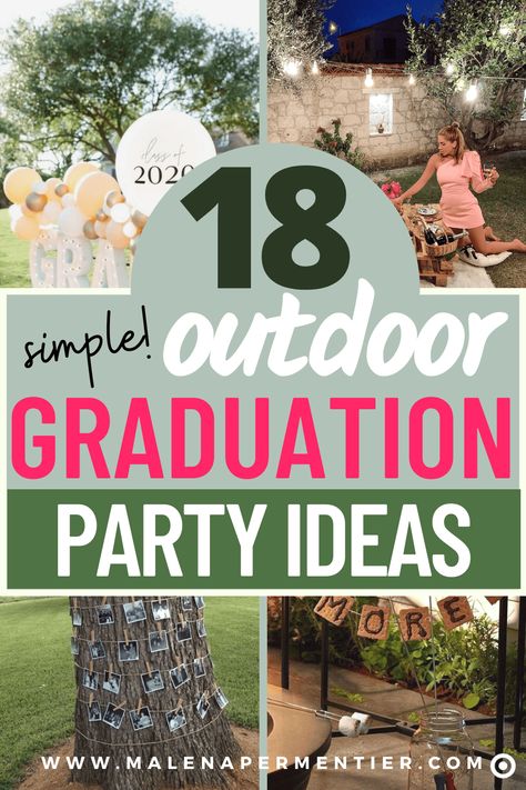 18 Simple Outdoor Graduation Party Ideas You Can Recreate In No Time High School, Outdoor, Ideas, Outdoor Graduation Parties, Outdoor Graduation Party Decorations, Graduation Pool Parties, Backyard Graduation Party, College Graduation Parties, High School Graduation Party