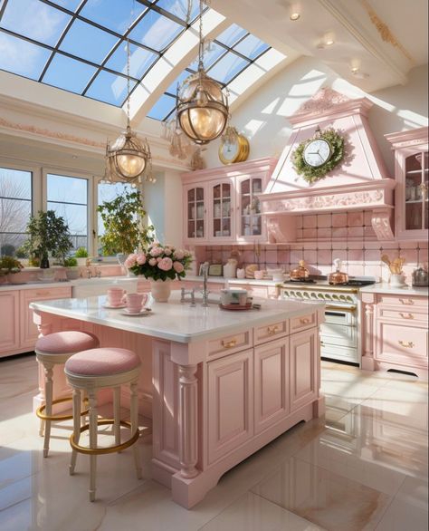 Home Décor, Barbie Dream House, Barbie House, Cute Kitchen, Pink Apartment Decor, Light Academia Kitchen, Luxe Decor, Dream Kitchen, Pink Princess Room