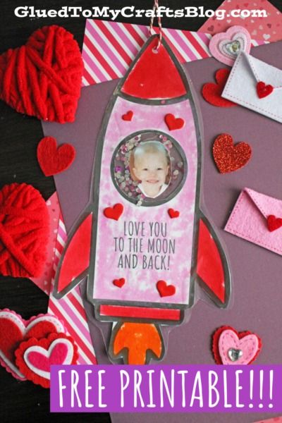 Valentine's Day Rocket Photo Ornament - Glued To My Crafts Ornament, Diy, Valentine's Day, Pre K, Valentine Crafts For Kids, Valentine Crafts For Toddlers, Valentine's Day Crafts For Kids, Valentines Day Crafts For Preschoolers, Toddler Valentine Crafts