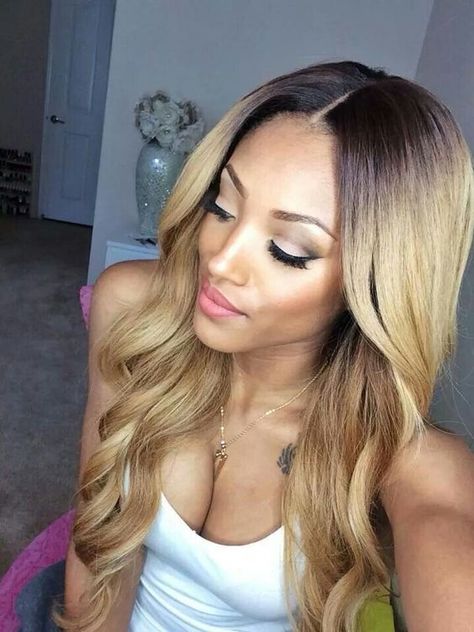 Chinese virgin hair full lace wig ombre hair color Sew Ins, Ombre, Extensions, Long Hair Styles, Barbie, Blonde Lace Front Wigs, Wig Hairstyles, Natural Hair Wigs, Weave Hairstyles Braided