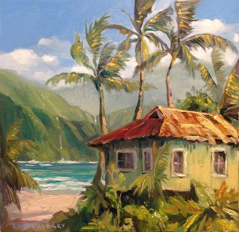 Artist Interview: Wade Koniakowsky | Surfd Art, Inspiration, Hawaii Painting, Beach Art, Island Art, Hawaiian Art, Surf Art, Tropical Art, Tropical Paintings