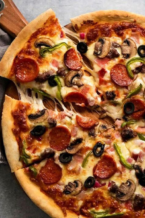 Food Processor, Pizzas, Pizza Recipes Dough, Dough Recipe, Pizza Dough, No Yeast Pizza Dough, Homemade Pizza, Pizza Crust, Easy Homemade Pizza