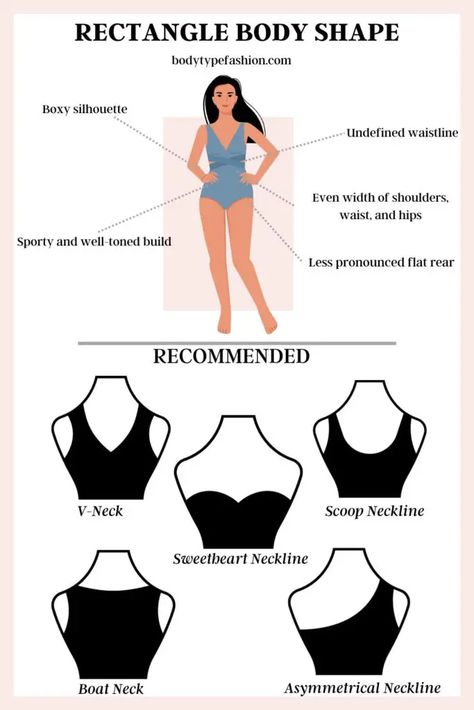 Asymmetrical Neckline Casual, Glow, Rectangle Body Shapes, Rectangle Body Shape, Body Shape Types, Rectangle Body Shape Fashion, Rectangle Body Shape Outfits, Dressing Your Body Type, Body Type Clothes