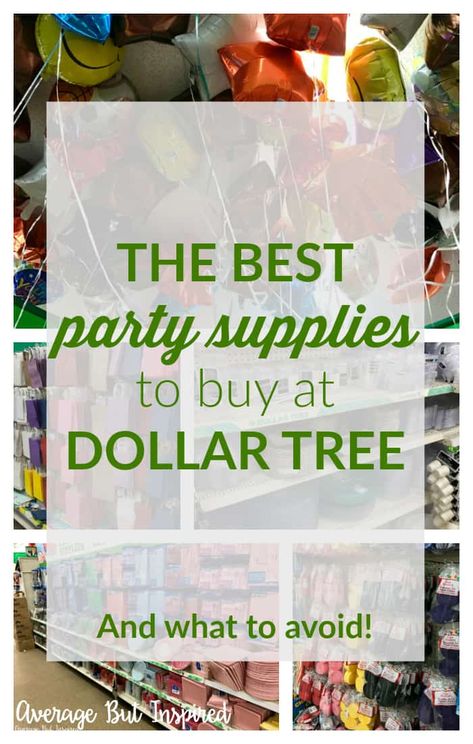 The Best Dollar Tree Party Supplies (and which ones to skip!) - Average But Inspired Pound Shop Crafts, Crafts, Pound Shops, Dollar Tree Party Supplies, Dollar Store Crafts, Dollar Tree Crafts, Dollar Tree, Dollar Tree Birthday, Dollar Stores