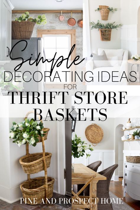 Today I'm sharing some simple decorating ideas for thrift store baskets! Home Décor, Diy, Decoration, Diy Home Décor, Ideas, Upcycling, Dekoration, Practical Decorating, Diy Home Decor