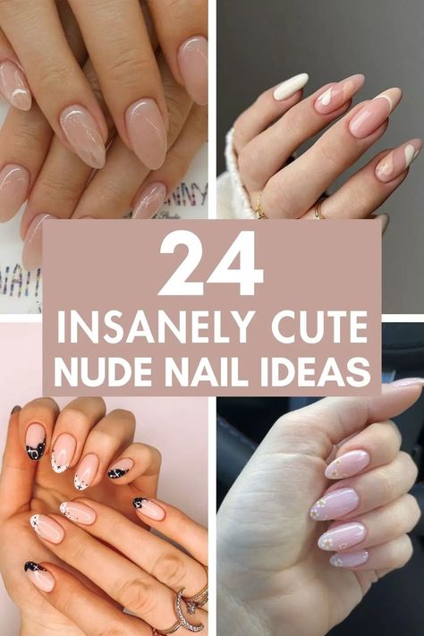 24 Nude Nail Designs That Are Trendy And Chic Ideas, Design, Neutral Nail Designs, Neutral Nail Art Designs, Neutral Nails, Classy Almond Nails, Classy Acrylic Nails, Almond Nails Designs, Almond Acrylic Nails