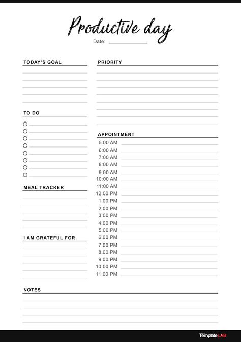 47 Printable Daily Planner Templates (FREE in Word/Excel/PDF) Life Planner, Daily Schedule Planner, Daily Work Planner, Daily Schedule Template, Free Daily Planner, Daily Organization, Day Planner Organization, Daily Planner Sheets, Daily Planner