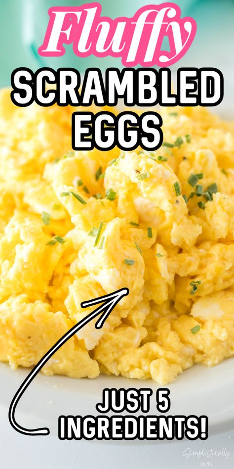 Fluffy Scrambled Eggs Recipe Scrambled Eggs, Ideas, Fluffy Scrambled Eggs, Fluffy Eggs, Eggs In Oven, Egg Scramble, Scrambled Eggs In Oven, Microwave Scrambled Eggs, Easy Eggs
