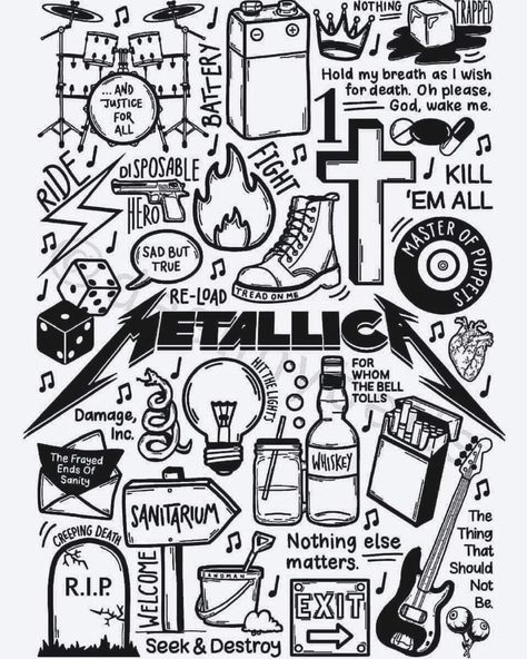 Metallica, Graffiti, Punk, Metallica Logo, Metallica Art, Metallica Lyrics, Metallica Quotes, Metallica Tattoo, Music Drawings