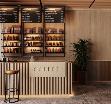 Conference hall and cafe design on Behance Cafe Counter, Coffee Shop Counter Design, Cafe Counter Design, Coffee Shop Counter, Design Bar Coffee Shop, Coffee Shop Bar Design, Coffee Shop Design, Coffee Bar Cafe, Coffee Bar Restaurant