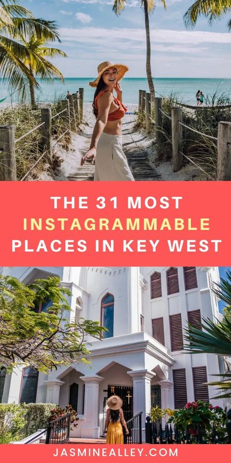 Heading to Key West? Here are the most Instagrammable places in Key West so that you hit all the best photo spots! From Smathers Beach and Dry Tortugas National Park to the Ernest Hemingway Museum and a giant mural of a reef and marine life, you'll find all of the best photo spots here! These 31 locations are also some of the best things to do in Key West, so you'll want to add them to your itinerary anyway! Just be sure to bring your camera, so you can save these memories forever! Florida, Key West Florida, Florida Keys, Key West Florida Vacation, Key West Vacations, Key West Fl, Key West Pictures, Key West Photos, Key West Lighthouse