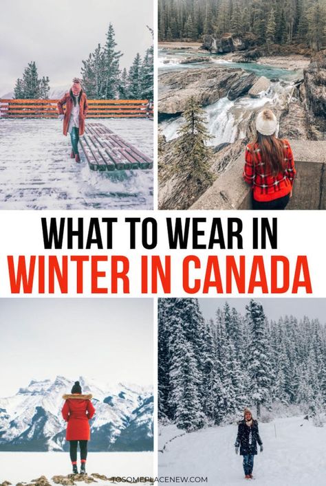 Winter Clothes Canada - What to pack for Canada in Winter -  Winter Clothes Canada | Packing list for Canada in winter outfits | Packing list for Canada cold weather | Packing list for Canada winter | Packing list for Canada travel tips | winter outfits | winter clothes lists | winter clothes warm clothes | winter clothing women tosomeplacenew #canadatravel #winteroutfits #canada Canada, Calgary, Ideas, Winter, Winter Outfits, Trips, Winter Packing List, Winter Packing, Winter Travel Clothes