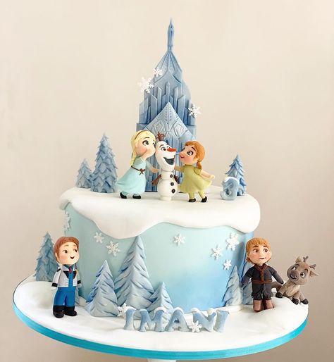 Frozen Tiered Birthday Cake, Frozen Bday Cake Ideas, Frozen Disney Cake, Disney Frozen Cake Ideas, Frozen Bday Cake, Disney Theme Cake, Elsa And Anna Birthday Cake, Frozen 4th Birthday Cake, Disney Frozen Birthday Cake