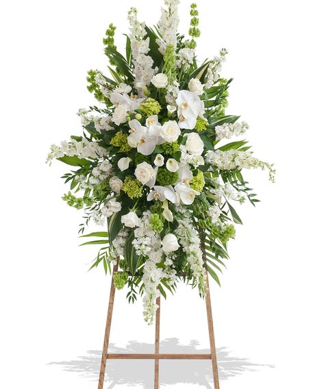 Elegant White Standing Spray Floral, Flowers, Hoa, Boda, Flores, Mariage, Bunga, Beautiful Wreath, Deco