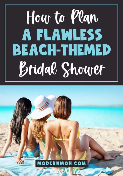 With our guide, dive into the details of crafting an unforgettable beach-themed bridal shower. Discover all you need to know, from beach bridal shower ideas to coastal decorations to create a memorable bridal shower on the beach. Tap here for the best beach bridal shower theme ideas! | Hen Party Ideas Ideas, Beach Bridal Showers, Beach Theme Bridal Shower, Beach Wedding Shower, Beach Themed Shower, Beach Theme Bridal Shower Decorations, Bridal Shower Planning Checklist, Beach Bridal, Beach Bridal Shower Invitations
