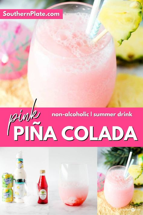Alcohol, Barbie, Smoothies, Colada Drinks, Summer Drinks Nonalcoholic, Refreshing Drinks, Fruity Summer Drinks, Pink Alcoholic Drinks, Nonalcoholic Party Drinks