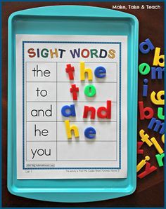 Cookie Sheet Bundle for Sight Words, Blends/Digraphs and Word Families! | Make, Take & Teach | Bloglovin’ Teaching, Montessori, Pre K, Play, Sight Words, Kindergarten Reading, Kindergarten Classroom, Kindergarten Literacy, Kindergarten Centers