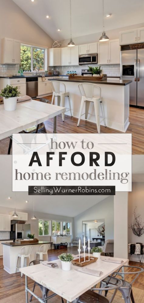 Is your home outdated and in need of some remodeling or repairs? Are you stalling because you're unsure how you can even afford to remodel your home? There are seven options homeowners like you can choose from to fund those home improvement projects. So check them out and get started on your home remodel today! #realestate #finance #financetips #homeimprovement #remodeling Home Improvement Projects, Ideas, Robins, Home, Design, Home Remodeling, Remodeling Projects, Remodeling Plans, Home Improvement Loans
