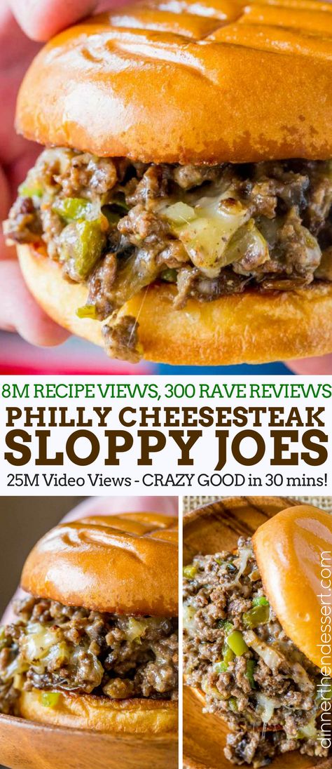 We make these Philly Cheese Steak Sloppy Joes ALL THE TIME! Pasta, Ketchup, Foodies, Cheese Steak Sandwich, Philly Cheese, Philly Cheese Steak, Sloppy Joes Dinner, Cheesesteak Recipe, Philly Cheesesteak Sloppy Joes