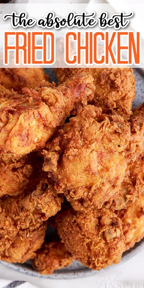 Diy, Desserts, Southern Fried Chicken, Old Fashioned Fried Chicken Recipe, Country Fried Chicken, Southern Buttermilk Fried Chicken, Southern Fried Pork Chops, Fried Chicken Recipe Southern, Fried Chicken Southern