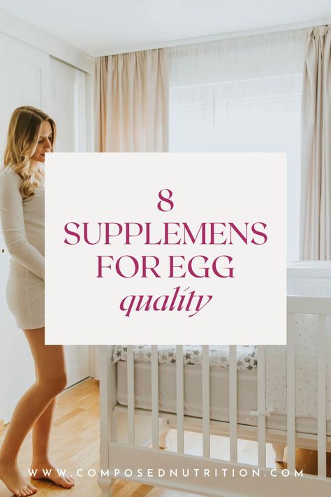 Egg quality is very important for not only fertility, but also for general health because if you have poor egg quality this can be an indicator that your hormones are off balance. Fortunately, there are certain supplements for healthy egg quality to support fertility, hormone balance, and general health. Here are 8 supplements that can help to improve egg quality: Fitness, Desserts, Nutrition, Pcos Infertility, Fertility Nutrition, Hormone Balancing, Fertility Foods, Boost Fertility Naturally, Fertility Diet