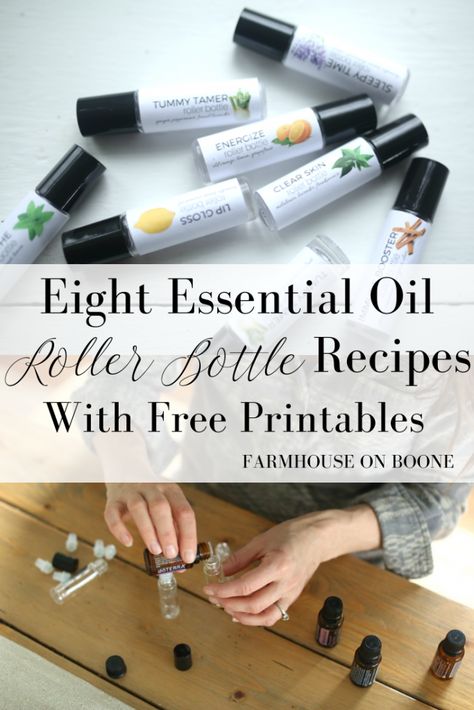 Eight Essential Oil Roller Bottle Recipes With Free Printables Perfume, Essential Oils, Essential Oil Blends, Essential Oil Perfume, Essential Oil Blends Recipes, Essential Oils Guide, Essential Oil Diffuser, Oil Diffuser Blends, Roller Bottle Blends