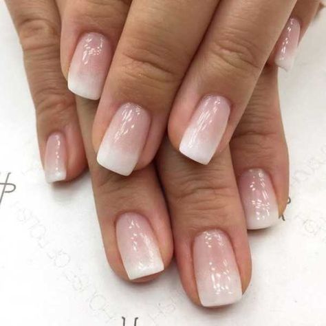 29 Trending Ombre Nails Designs and Ideas [Summer 2019] Ombre, French, Manicures, Ongles, How To Do Nails, Nailart, French Manicure Nails, Pretty Nails, Classic Nails