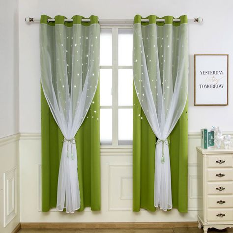 Home Décor, Curtain Decor, Sheer Curtain Panels, Curtain Designs, Curtain Ideas, Double Curtains, Curtain Designs For Bedroom, Sheer Curtains Bedroom, Curtains Bedroom