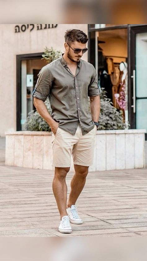 Casual, Outfits, Shorts, Men's Spring Outfits, Business Casual Men Summer, Mens Casual Outfits Summer, Men's Summer Outfit, Nice Casual Outfits For Men, Mens Clothing Styles Casual Summer