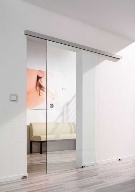 Sliding frameless internal glass doors made to size and delivered in 2 weeks Glass Sliding Doors Interior, Home Decor Ideas, In Wall Sliding Door, Door Styles Interior, Interior Sliding Glass Doors, Sliding Doors Internal, Frameless Sliding Doors, Internal Folding Doors, Sliding Pantry Doors