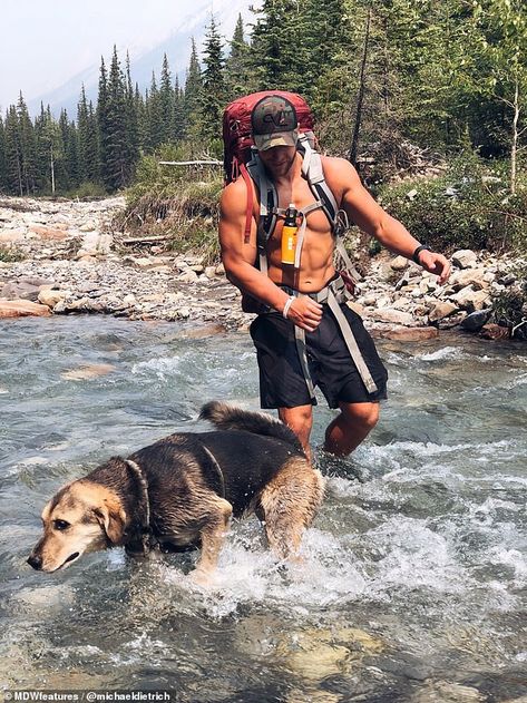 Adventure junkie camps and explores with his beloved dog Trips, Camping, Skateboard, Outdoor Life, Nature, Backpacking, Outdoor, The Great Outdoors, Adventure Travel